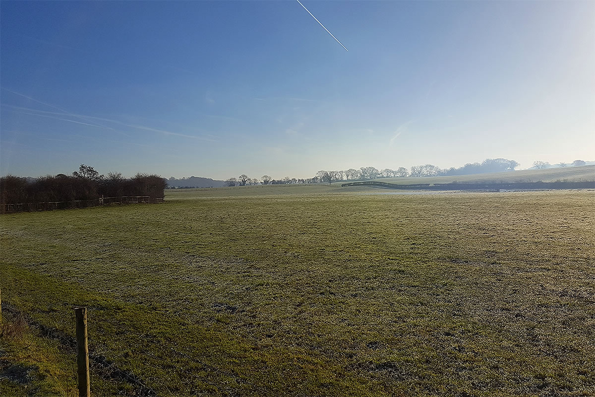 weaver valley frosty fields blue skies