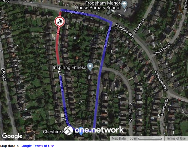 Map of diversion route