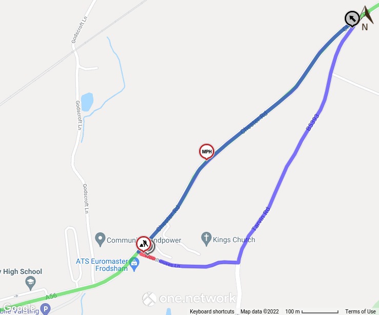 Woodhouses Lane road closure diversion route
