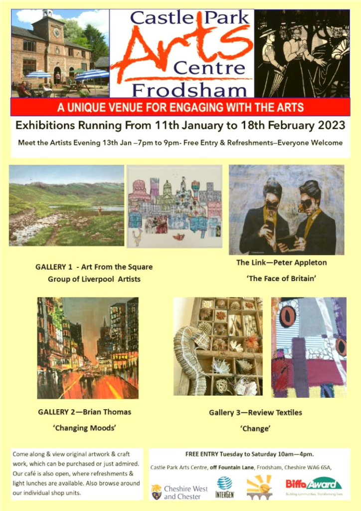Castle Park Arts Centre Events Jan - Feb 2023